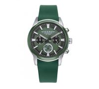 Viceroy Reloj Hombre Analógico de Acero - Acabado Bitono - 40 mm - Movimiento de Cuarzo - Cronógrafo - Esfera Verde - Sumergible 10 ATM - Colección Abraham Mateo - 401505-67