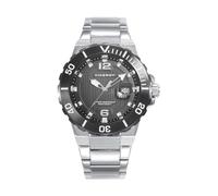Viceroy Reloj Hombre - Colección Heat Ref. 45003-55, Caja de Acero con Bisel IP Gris Rotatorio y Brazalete de Acero, Esfera Negra y Calendario - Resistente al Agua 20 ATM
