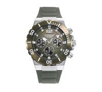 Viceroy Reloj Hombre - Colección Heat Ref. 45005-65, Caja de Acero con Bisel IP Verde Rotatorio y Correa de Silicona, Esfera Verde y Cronógrafo - Resistente al Agua 20 ATM