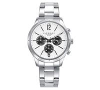 Viceroy Reloj Hombre Elegante para Vestir de Acero Inoxidable - 41 mm - Movimiento de Cuarzo - Esfera Blanca - Bisel Dorado - Resistente al Agua 5 ATM - Colección Dress - 401495-05