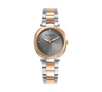 Viceroy Kiss 41152-17 - Reloj Mujer Analógico Tres Agujas, Acero Inoxidable Bicolor Plateado y Rosado, Esfera Marrón con Circonita, Cierre Doble Pulsador
