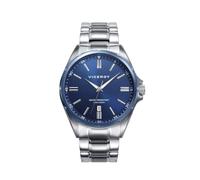 Viceroy Reloj Analógico Hombre de Acero Inoxidable - 43 mm - Movimiento de Cuarzo - Esfera Azul - Caja Bitono - Sumergible 10 ATM - Colección Magnum - 471291-37