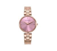 Viceroy Reloj Mujer 401300-77 - Caja de Acero IP Oro Rosa, Esfera Rosa, Movimiento de Cuarzo, Brazalete de Acero, 30mm, 3 ATM