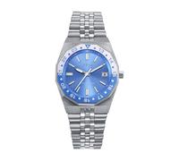 Viceroy Reloj Mujer 42452-37 - Caja de Acero con Bisel Rotatorio, Esfera Azul Claro, Calendario, Brazalete de Acero, 34 mm, 10 ATM