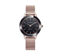 Viceroy Reloj Mujer Analógico con Bisel de Cerámica - 32 mm - Movimiento de Cuarzo - Esfera Negra - Resistente al Agua 5 ATM - Malla Milanesa - Colección Cerámica - 471182-57