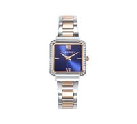 Viceroy Reloj Mujer Chic con Circonitas, Esfera Azul y Brazalete Bicolor IP Rosa - Ref. 401244-33, Elegancia Moderna