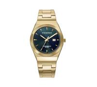 Viceroy Reloj Mujer Elegante para Vestir de Acero Inoxidable - 34 mm - Movimiento de Cuarzo - Esfera Verde - Bisel Dorado - Resistente al Agua 5 ATM - Colección Dress - 401296-67