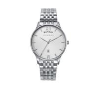 Viceroy Reloj Mujer Elegante para Vestir de Acero Inoxidable - 36 mm - Movimiento de Cuarzo - Esfera Plateada - Bisel Dorado - Resistente al Agua 5 ATM - Colección Dress - 42450-83