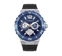 Viceroy Reloj Smart para Hombre de Acero IP Azul con Correa de Silicona Negra, Estilo Deportivo, Ref. 41163-30