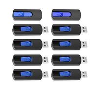 VICFUN Pack de 10 unidades de memoria flash USB 2.0 de 64 GB de 64 GB, color azul