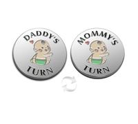 Vichona Regalos divertidos para papá y mamá, moneda para tomar decisiones, regalo de nuevo bebé para padres, mamá, papá, embarazo, mujeres, primera vez para ser madres, papás, día de San Patricio,