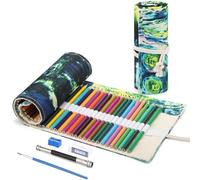 VICHOS 48 Lápices de colores profesionales, Lapices colores con estuche enrollable, Lapis de cor premium de núcleo blando para niños y adultos, Pintura al óleo