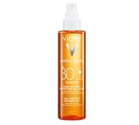 Vichy Capital Soleil Cell Protect - Aceite solar transparente con SPF30 para rostro, cuerpo, cuero cabelludo y cabello, protección UVA y UVB, con aroma de verano, 200 ml