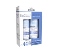 Vichy Dercos Champú Mineral Suave Cabello Normal Duplo 2 x 400 ml