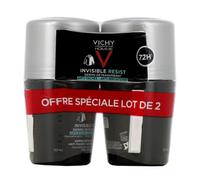 Vichy Homme Déodorant Roll-On 72H Invisible Resist 2x50ml