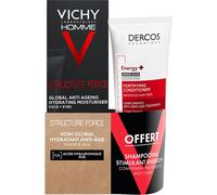 Vichy Pack Men Structure Force Crema Facial 50 ml + Dercos Energy+ Champú Fortificante 50 ml
