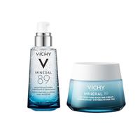 VICHY Pack Minéral 89: Booster diario 50 ml + Crema Boost Hidratación 72H 50 ml. Tratamiento facial hidratante de larga duración que refuerza la barrera de hidratación de la piel