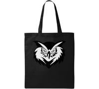 Vicious Owl Art - Bolsa de algodón ecológico natural, color negro, Black, Talla única
