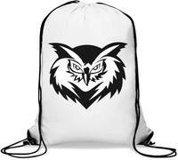 Vicious Owl Art - Saco de gimnasio informal con cordón, color blanco, White, Talla única