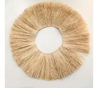 VICIYOO Borlas de Paja de Rafia con Flecos de Yute Natural, Guirnalda de Boda con Hierba lafite para Muebles del hogar, Fondo, artesanía, decoración de Pared, 1 Metro