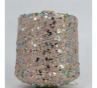 VICIYOO Hilo Acrílico de 50 g para Tejer a Mano, Algodón y Lana para Crochet, con Lentejuelas