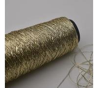 VICIYOO Hilo Brillante de 200 g para Bolsos de Crochet Hilo Plateado y Dorado Hilo metálico Hilo para Manualidades Hilo para Crochet