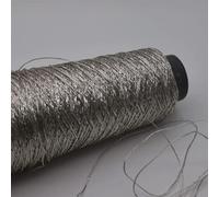 VICIYOO Hilo Brillante de 200 g para Bolsos de Crochet - Hilo Plateado y Dorado Metálico