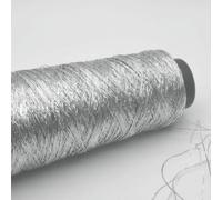 VICIYOO Hilo Brillante de 200 g para Bolsos de Crochet - Hilo Plateado y Dorado Metálico para Manualidades y Crochet