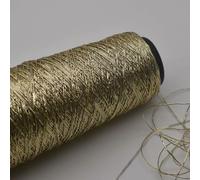 VICIYOO Hilo Brillante de 200 g para Bolsos de Crochet - Hilo Plateado y Dorado Metálico para Manualidades y Crochet