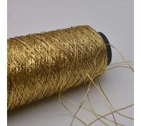 VICIYOO Hilo Brillante de 200 g para Bolsos de Crochet - Hilo Plateado y Dorado Metálico para Manualidades y Crochet