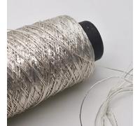 VICIYOO Hilo Brillante de 200 g para Bolsos de Crochet - Plateado y Dorado Metálico para Manualidades