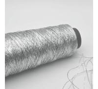 VICIYOO Hilo Brillante de 200 g para Bolsos de Crochet - Plateado y Dorado Metálico para Manualidades