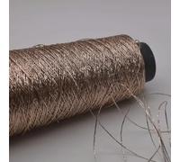 VICIYOO Hilo Brillante Metálico de 200g para Bolsos de Crochet y Manualidades - Plateado y Dorado