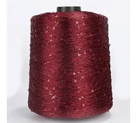 VICIYOO Hilo de Lentejuelas Con Purpurina de 500 g Para Tejer a Mano, Crochet y Costura