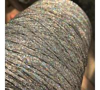 VICIYOO Hilo Dorado y Plateado Brillante de 500 g: Alambre Hueco de Metal para Tejer y Coser, para Hilos Gruesos de Crochet y Costura