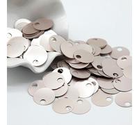 VICIYOO Lentejuelas Transparentes AB de 20 mm, Grandes, Redondas, Sueltas, con Agujero Grande, PVC, Planas, para decoración de Bodas, Manualidades, Accesorios para Prendas, 10 g