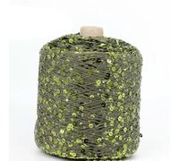 VICIYOO Ovillo de 50 g de Hilo de Lentejuelas Plateadas Doradas con Purpurina Brillante para Tejer, Crochet, suéteres, Manualidades, Bolsa de Bricolaje