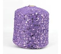 VICIYOO Ovillo de 50 g de Hilo de Lentejuelas Plateadas Doradas con Purpurina Brillante para Tejer, Crochet, suéteres, Manualidades, Bolsa de Bricolaje