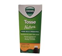 Vicks Formula Natura Tos Niños: Jarabe Alivio 2-en-1 Tos Seca y Productiva, 99% ingredientes origen natural, sabor miel & fresa, +1 año edad