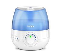 Vicks Mini Cool Mist Humidificador ultrasónico, Control de vapor ajustable, Tanque de 1.8 l, Uso doméstico en dormitorios y oficinas, Habitaciones de hasta 15 m², 2 VapoPads incluídos, VUL525