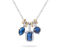 VICKWOOD 3Anhänger Halskette Damen 925 Silberkette 5A Zikonia 45cm in Emarald/Grün/Rot/Blau/Pink Ketten in Silber/Gold/Rosegold Schmuck Geschenk für Frauen, Medium, Plata esterlina, Circonia cúbica