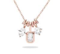 VICKWOOD 3Anhänger Halskette Damen 925 Silberkette 5A Zikonia 45cm in Emarald/Grün/Rot/Blau/Pink Ketten in Silber/Gold/Rosegold Schmuck Geschenk für Frauen, Medium, Plata esterlina, Circonia cúbica