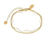 VICKWOOD Cadena de perlas para mujer de acero inoxidable 17, 21, 25, 30, 45, 50 cm de largo, ajustable, pulsera tobillera/gargantilla, juego de plata/oro/oro rosa, resistente al agua, joyas para