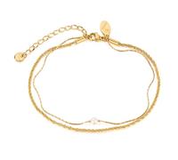 VICKWOOD Cadena de perlas para mujer de acero inoxidable 17, 21, 25, 30, 45, 50 cm de largo, ajustable, pulsera tobillera/gargantilla, juego de plata/oro/oro rosa, resistente al agua, joyas para