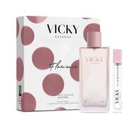VICKY ESSENCE Flamenco Intimate Azahar Set EDT 100ml + 20ml Ed. Limitada | Perfume Mujer Frutal | Melocotón Caramelo