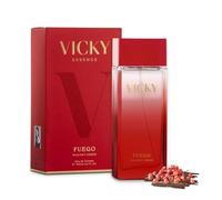 VICKY ESSENCE Fuego Radiant Amber Eau de Toilette 100ml | Perfume Mujer Oriental Amaderado | Oud Cardamomo Ámbar Vainilla