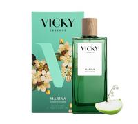 VICKY ESSENCE MARINA Eau De Toilette 100ml | Perfume Frutal Oriental para Mujer | 92% Origen Natural y Vegano | Manzana Verde, Jazmín y Vainilla | Notas de Cuero y Cereza