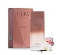 VICKY ESSENCE Rosé Oriental Vanilla Eau de Parfum 100ml | Perfume Mujer Floral Romántico | Rosa Pera Vainilla Noche