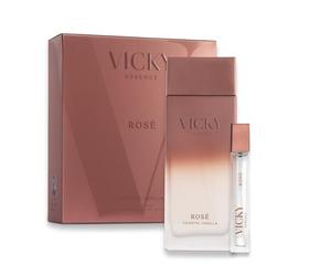 VICKY ESSENCE Rosé Oriental Vanilla Set Eau de Parfum 100ml + 20ml | Perfume Mujer Floral | Rosa Pera Vainilla