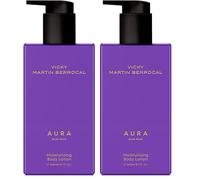 Vicky Martín Berrocal Aura Body Lotion 240ml - Leche Corporal Hidratante con Pera, Pimienta Rosa y Vainilla (Paquete de 2)